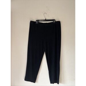 TRAVELERS By CHICO'S Women Slinky Knit Dress Pant Straight Leg Black 3 Short XL